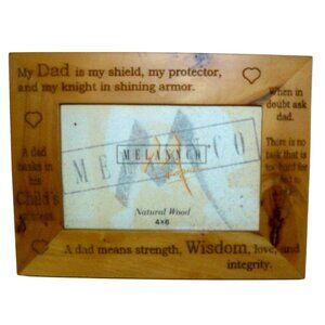 Natural Wood 4x6 Picture Frame With Dad-Inspired Engraved Quotes Father  Vintage